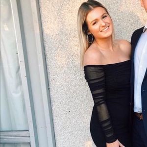 Black Mesh Nasty Gal Bodycon Mini